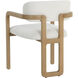 Madrone Rustic Oak / Heather Ivory Tweed Dining Armchair